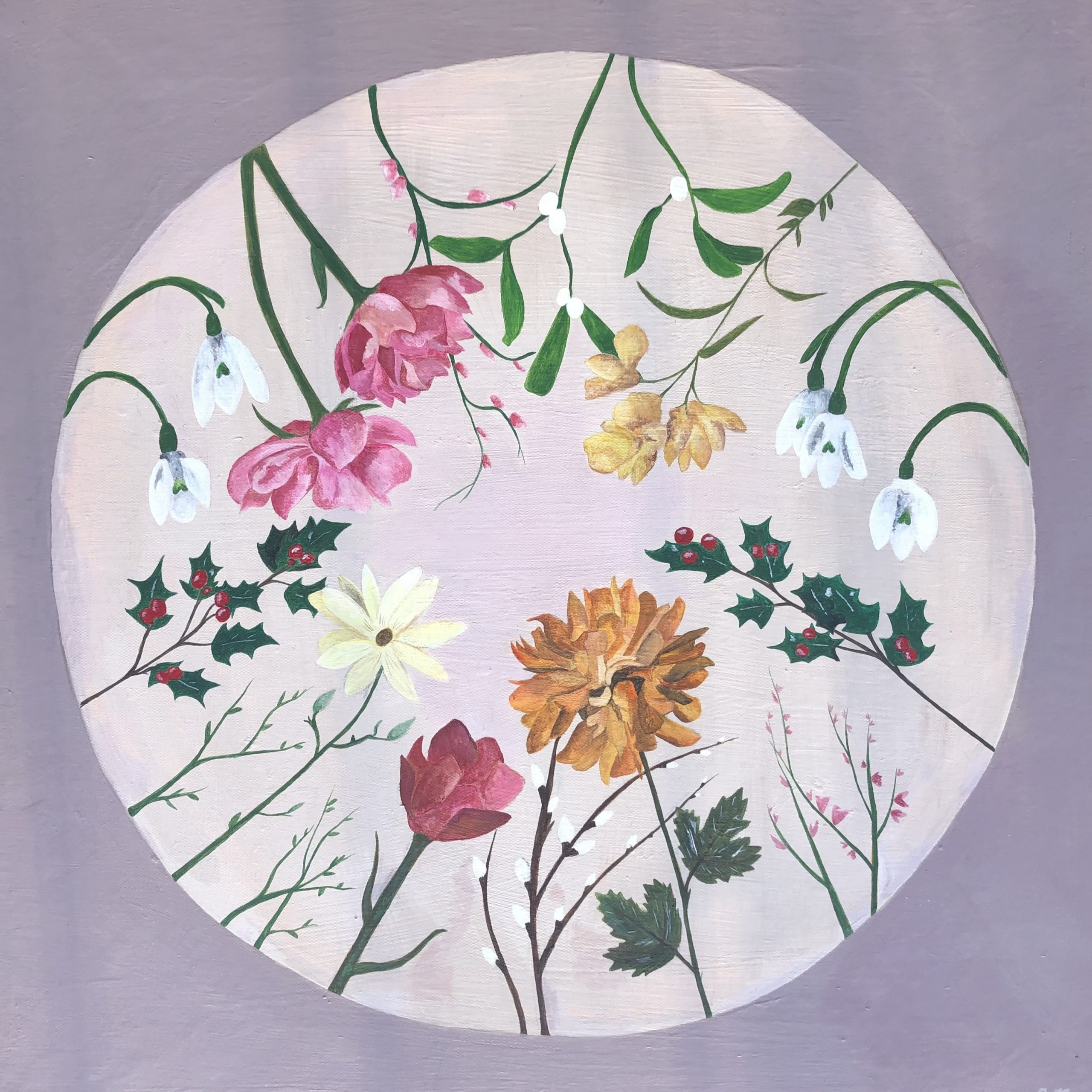 December Flowers Art Print 2