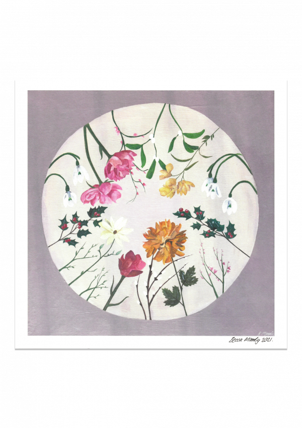 December Flowers Art Print
