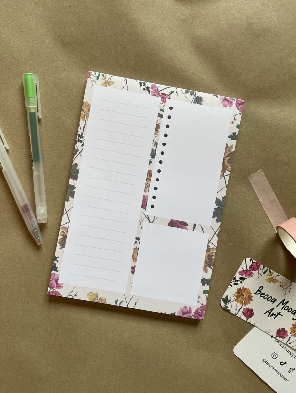 Floral A5 Notepad