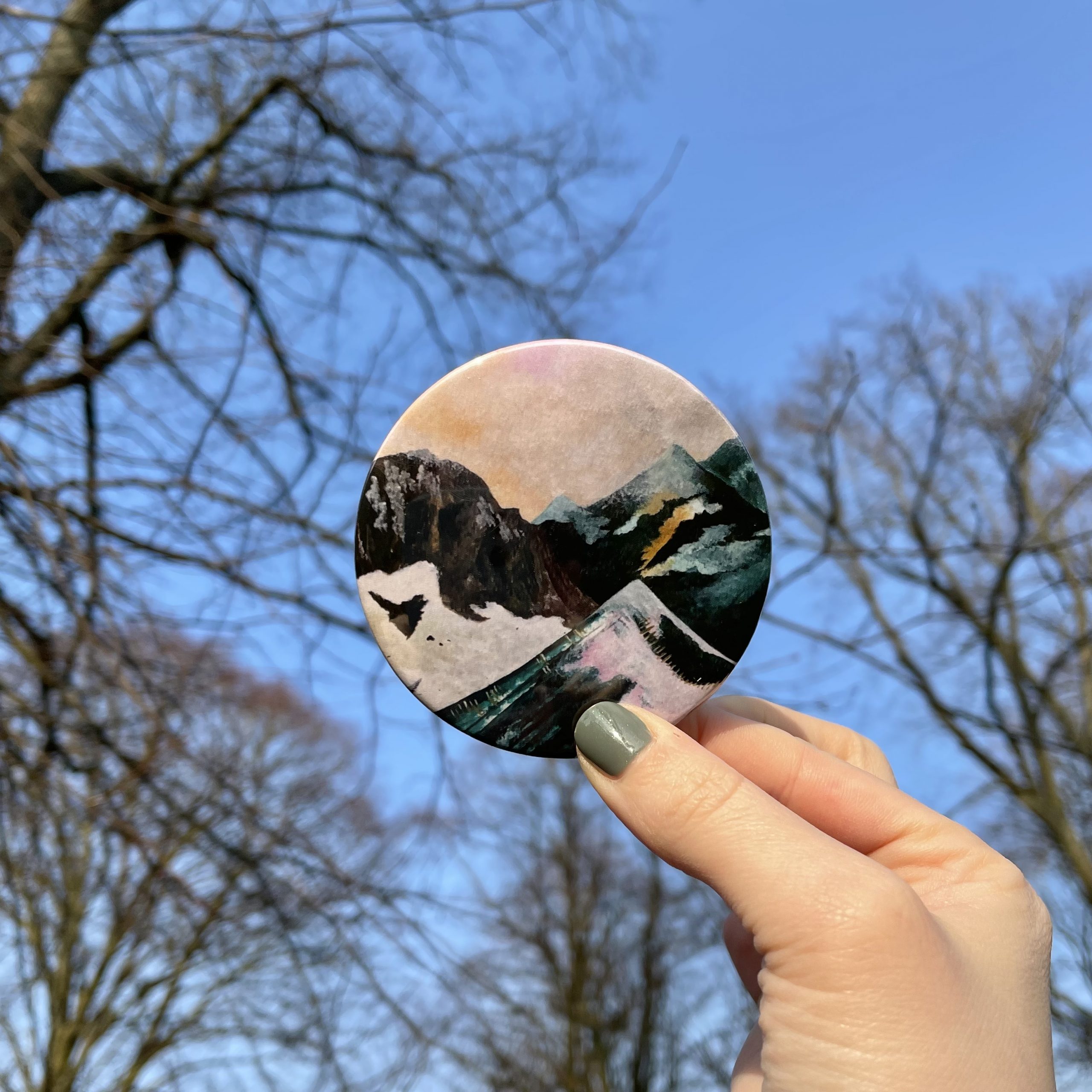 Mountain Scape Pocket Mirror