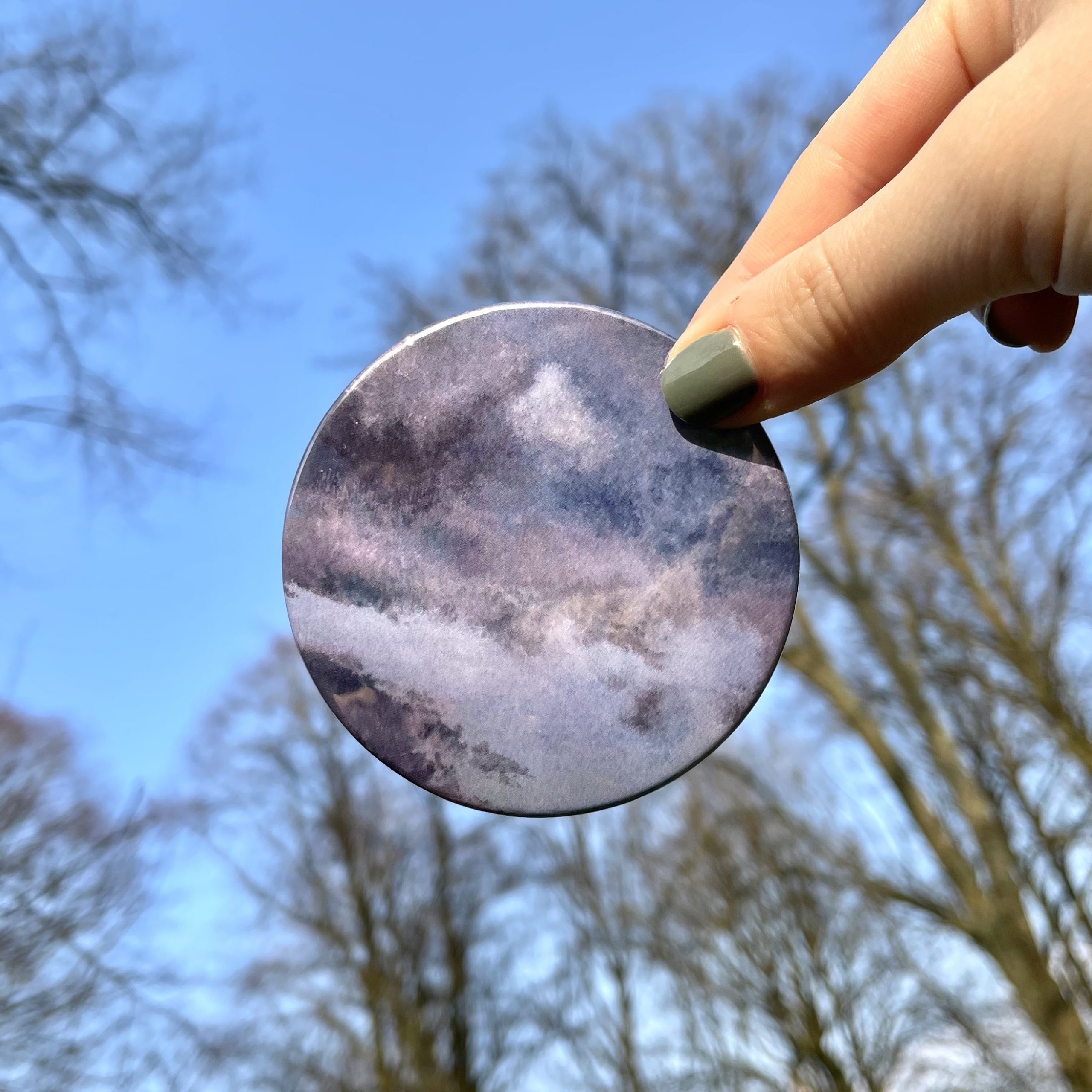 Cloudy Sky Pocket Mirror