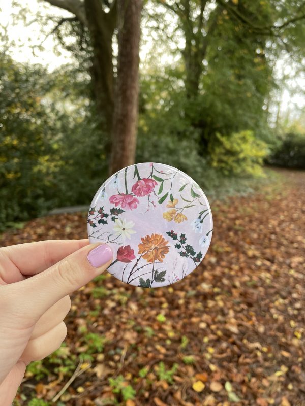 December Flowers Pocket Mirror 3