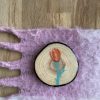 Hand-painted Red Tulip Coaster Becca Moody Art