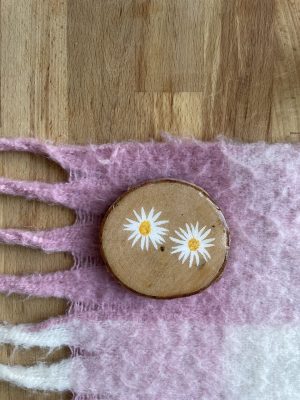Hand-painted Daisy Coaster Becca Moody Art 2