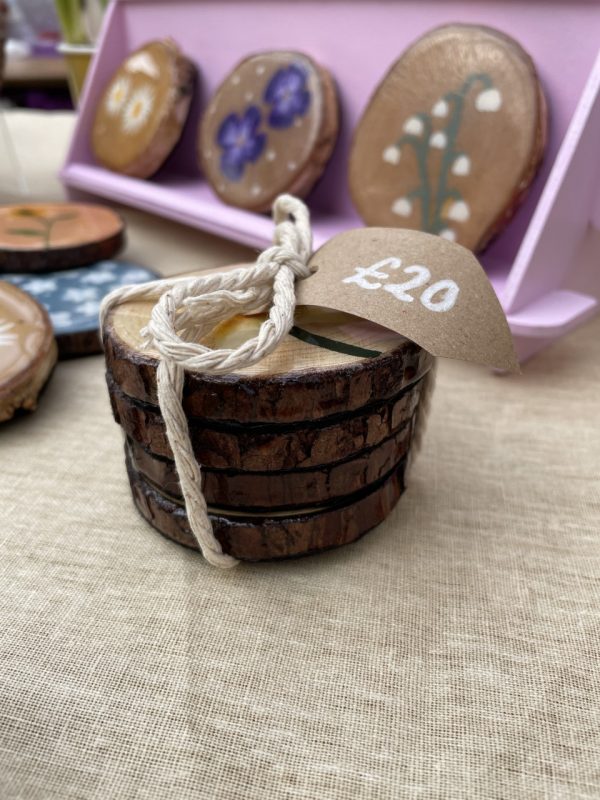 Hand-painted Daffodil Coaster Bundle Becca Moody Art 5